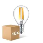 Voordeelpak 10x Philips Corepro LED Lustre E14 Kogel Filament Helder 6.5W 806lm - 827 Zeer Warm Wit | Vervangt 60W